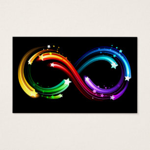 Symbole de l'infini de comètes arc-en-ciel