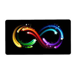 Symbole de l'infini des comètes arc-en-ciel