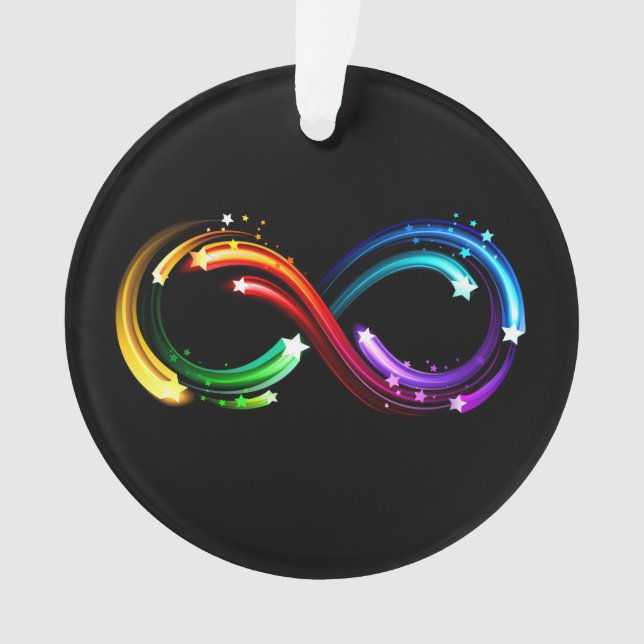Symbole de l'infini des comètes arc-en-ciel (devant)