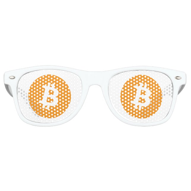Symbole de logo Bitcoin original Lunettes de solei (Devant)
