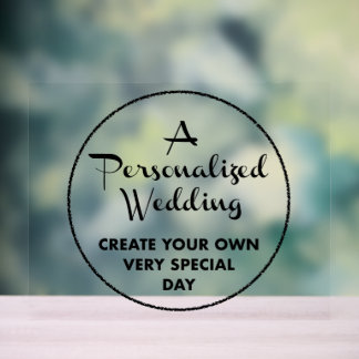 Symbole de mariage personnalisé 11" x 14" en acryl