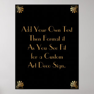 Symbole de Mariage personnalisé Art déco or noir