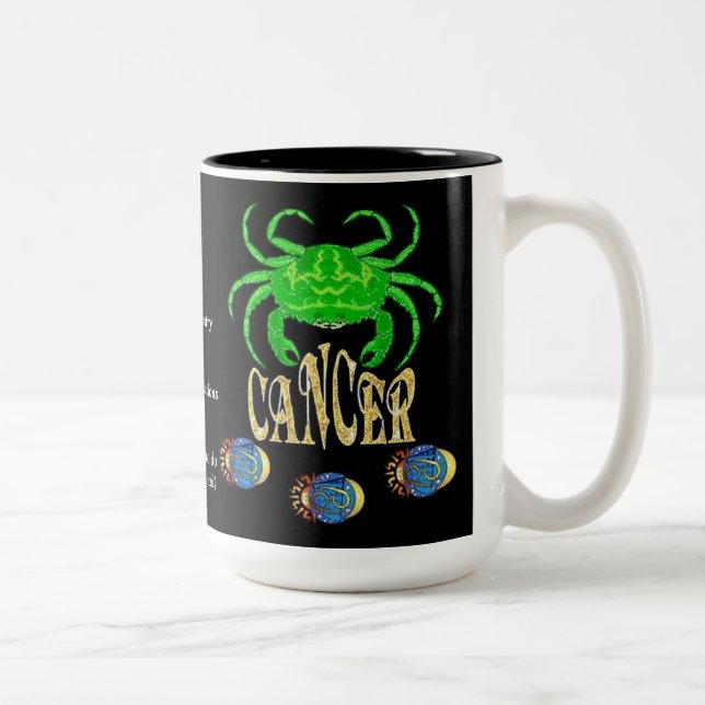 Symbole de naissance du cancer Zodiac Mug (Droit)