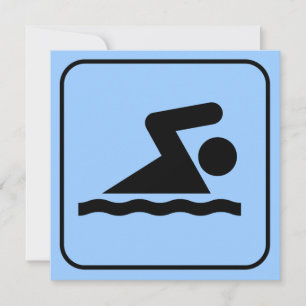 Symbole de natation Invitation
