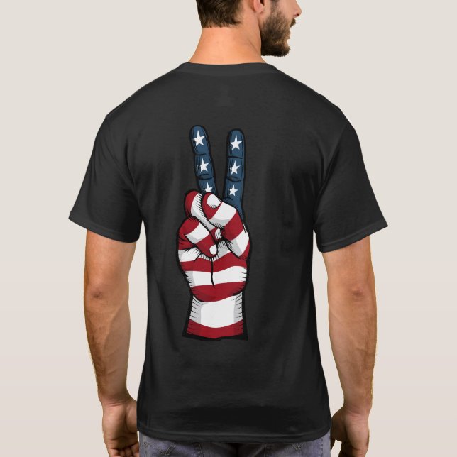 Symbole de Paix Américain, T-shirt Stars and Strip (Dos)