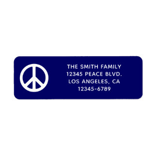 Symbole de paix bleu foncé et blanc
