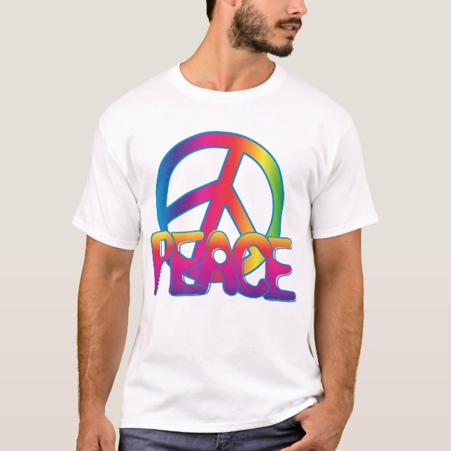 Symbole de paix coloré T-shirt (Devant)