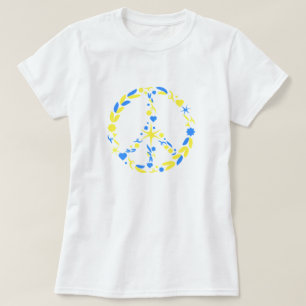Symbole de paix du drapeau ukrainien T-shirt Ukrai