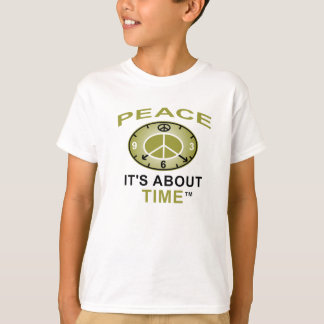 SYMBOLE DE PAIX HORLOGE T-shirt AA (Blanc)