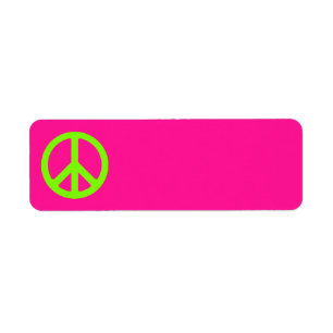 Symbole de paix profond rose et chartreuse