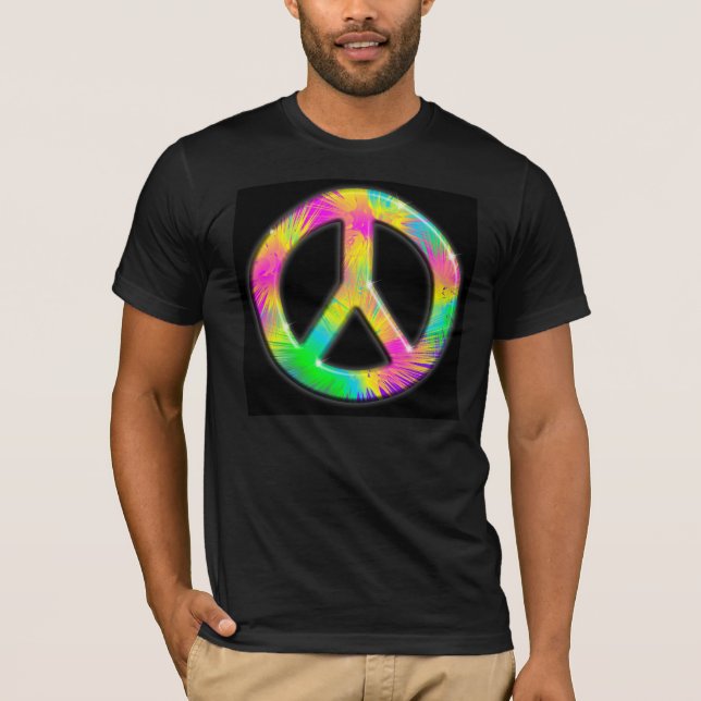Symbole de paix Psychédélique conception T-shirt (Devant)