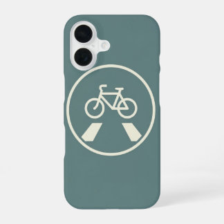Symbole de Piste Cyclable Rétro iPhone 16 Case