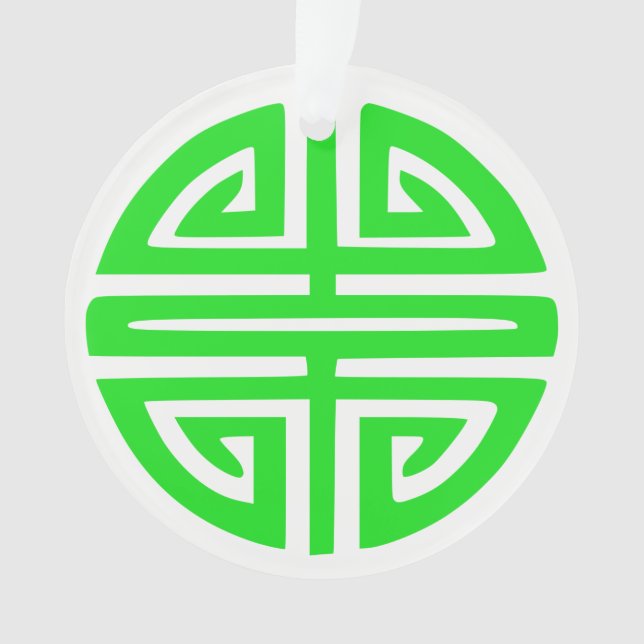 symbole de prospérité chinois vert (devant)
