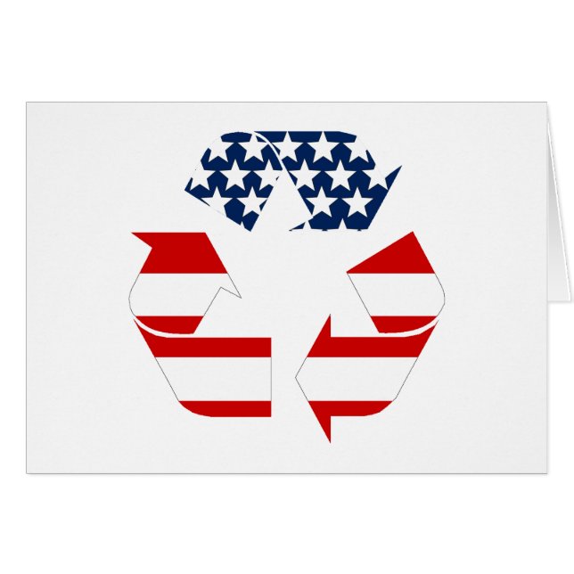 Symbole de recyclage patriotique des États-Unis (Devant horizontal)