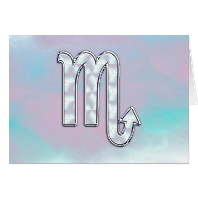 Symbole de Scorpio Zodiac dans Mother of Pearl Dec (Devant horizontal)