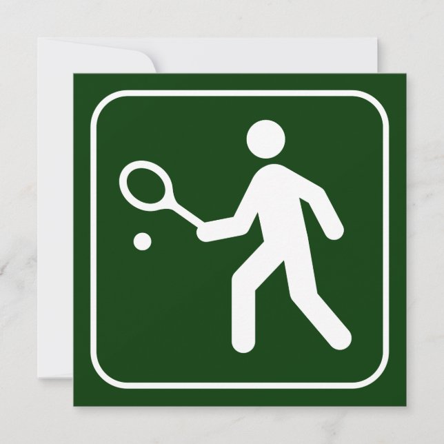 Symbole de tennis Invitation (Devant)