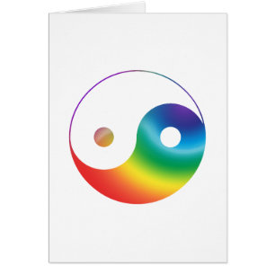 Symbole de Yin Yang d'arc-en-ciel