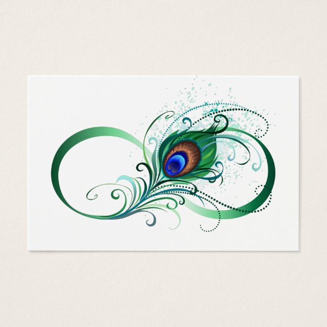 Symbole d'infini avec plume de paon (Devant)