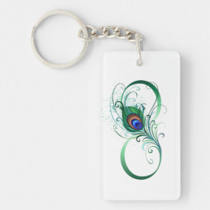 Symbole d'infini avec plume de paon