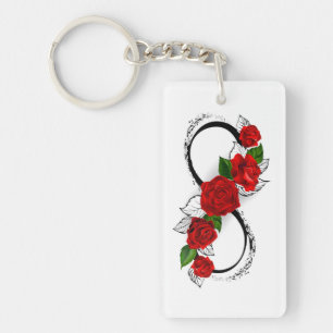 Symbole d'infini avec roses rouges