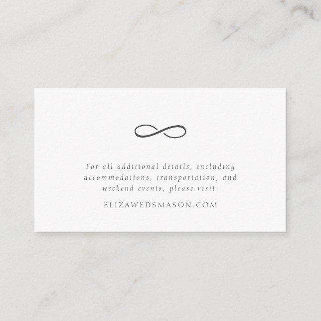 Symbole d'infini Carte de boîtier pour petit site  (Devant)