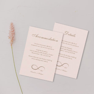 Symbole d'infini mariage info carte de boîtier