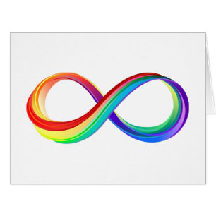 Symbole d'infinité arc-en-ciel stratifié