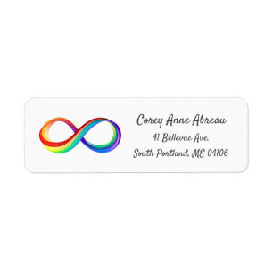 Symbole d'infinité arc-en-ciel stratifié