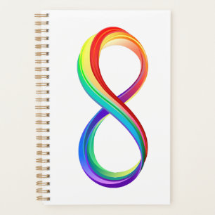 Symbole d'infinité arc-en-ciel stratifié