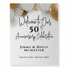 Symbole du 50e anniversaire Gold et Black Welcome