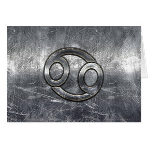 Symbole du cancer du zodiaque en décor désossé