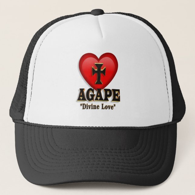 Symbole du coeur d'Agape casquette d'amour (Devant)