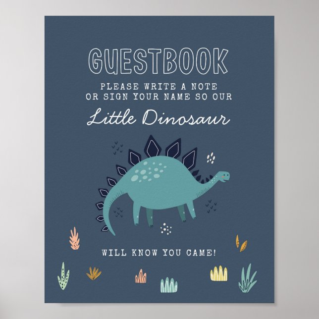Symbole du livre d'or de Cute Dinosaur (Devant)