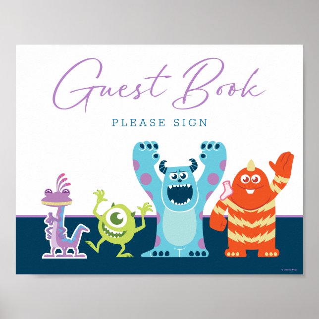 Symbole du livre d'or de Monsters Inc. Baby shower (Devant)