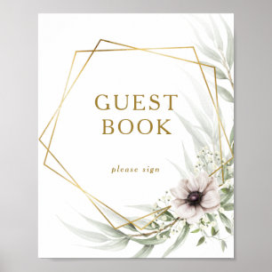 Symbole du livre d'or Eucalyptus Géométrique