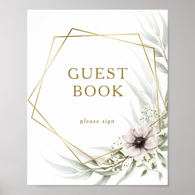 Symbole du livre d'or Eucalyptus Géométrique (Devant)