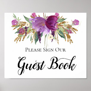 Symbole du livre d'or Purple Amethyst