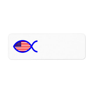 Symbole du poisson chrétien du drapeau américain