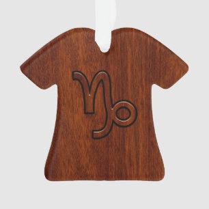 Symbole du Zodiaque de Capricorne en style bois de