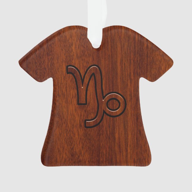 Symbole du Zodiaque de Capricorne en style bois de (devant)
