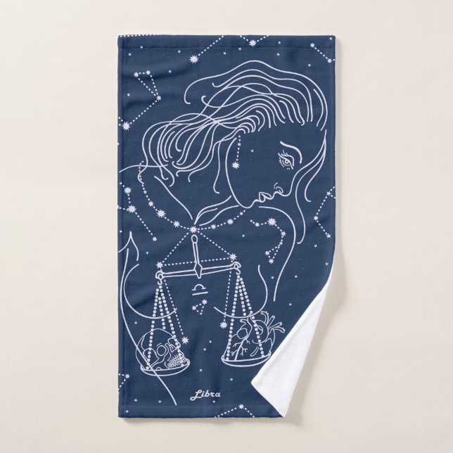 Symbole du zodiaque Libra (Serviette à main)