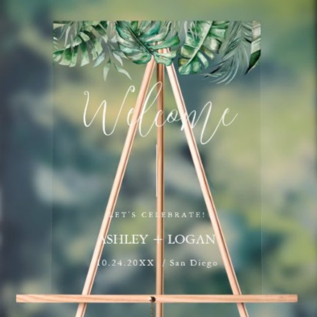 SYMBOLE ÉLÉGANT Mariage acrylique eucalyptus vert (Créateur téléchargé)