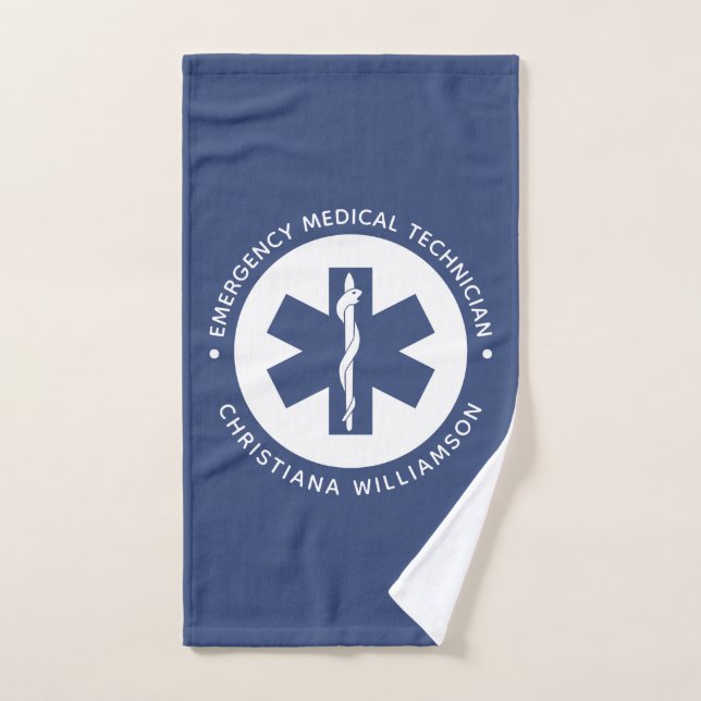 Symbole EMT personnalisé Technicien Médicale d'urg (Serviette à main)