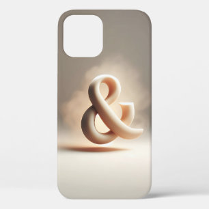 Symbole esperluette 3D - Coque de téléphone beige 