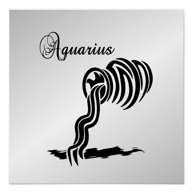 Symbole et signe du zodiaque Aquarius (Devant)