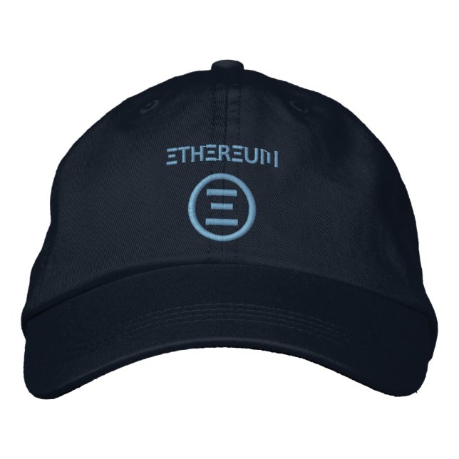 Symbole Ethereum bleu clair casquette de baseball  (Devant)