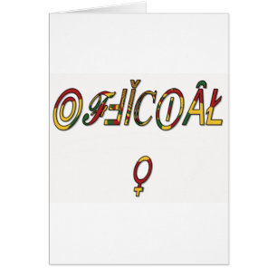 Symbole féminin inversé "OFFICIAL" Imprimer