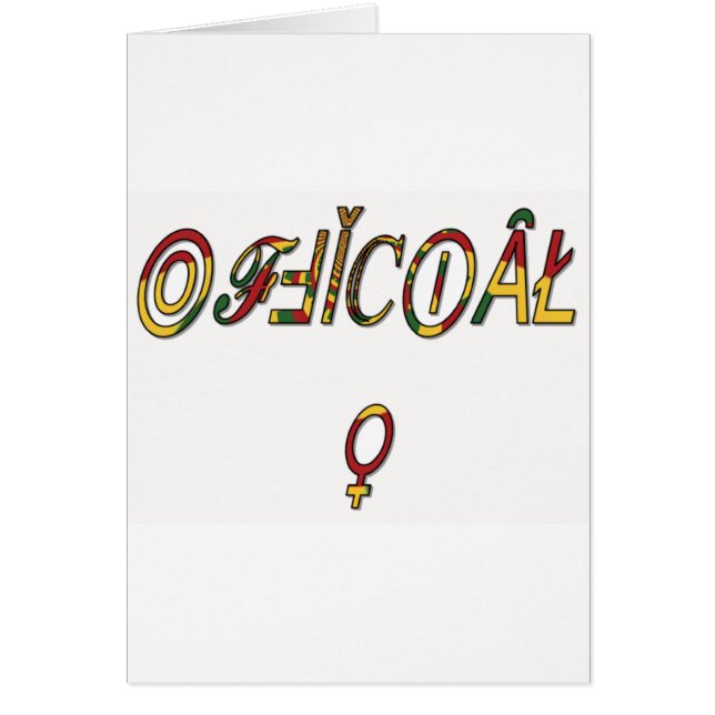 Symbole féminin inversé "OFFICIAL" Imprimer (Devant)