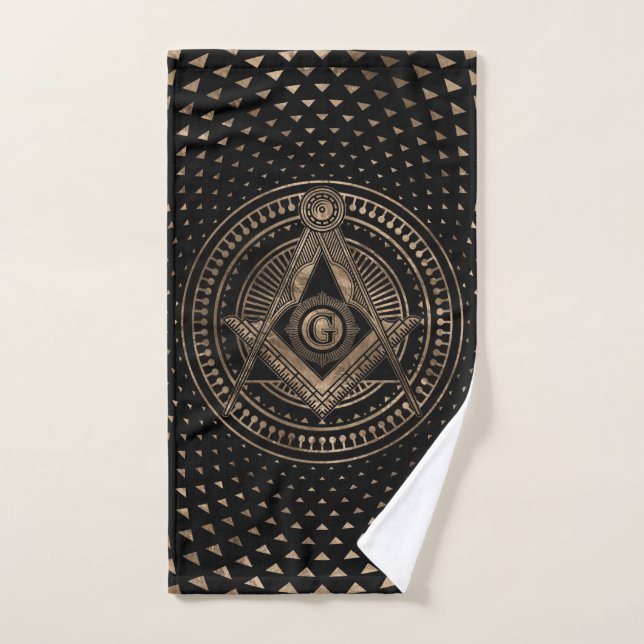 Symbole franc-maçonnerie Carré et Compass (Serviette à main)