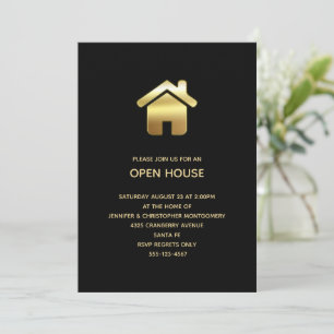 Symbole Gold House Open House Invitation